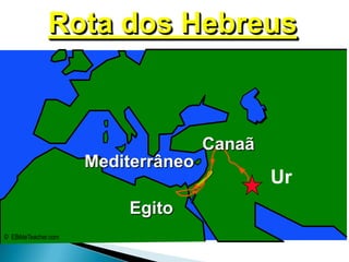 Rota dos HebreusCanaãMediterrâneoEgito©  EBibleTeacher.com  Abraham’s JourneyUr
