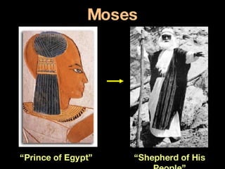 Moses “ Prince of Egypt” “ Shepherd of His People” 