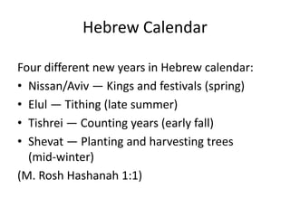 Spring Tithe The Hebrew Calendar: It's About Time | PDF