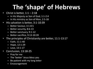 Hebrews 10 vv 19 to 25 | PPTX