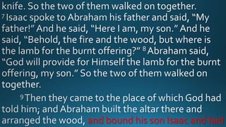 and bound his son Isaac and laid
 