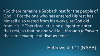 Rest-Trust-Obedience