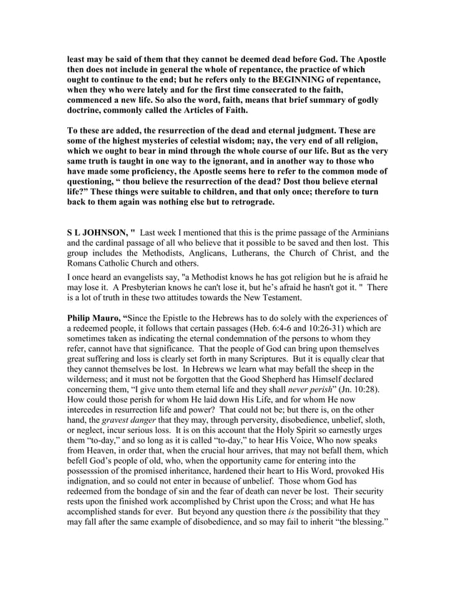 Hebrews 6 Commentary PDF Hebrews 6 Commentary Pdf