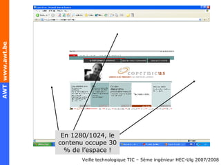 En 1280/1024, le contenu occupe 30 % de l’espace ! 