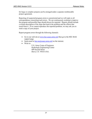 HEC-RAS 5.0.5 Release Notes | PDF