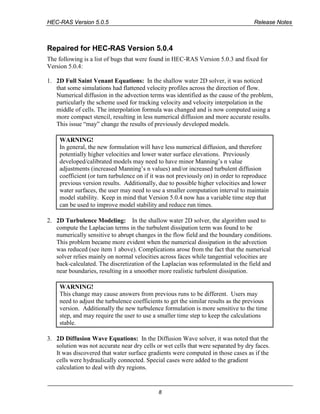 HEC-RAS 5.0.5 Release Notes | PDF
