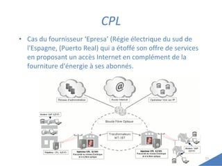 CPL Cas du fournisseur ‘Epresa’ (Régie électrique du sud de l'Espagne, (Puerto Real) qui a étoffé son offre de services en proposant un accès Internet en complément de la fourniture   d'énergie à ses abonnés. 