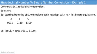 Hexadecimal to binary conversion | PPTX