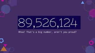 89,526,124
Whoa! That’s a big number, aren’t you proud?
 