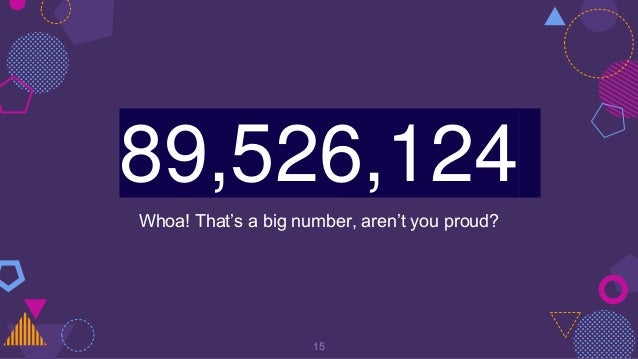 89,526,124
Whoa! That’s a big number, aren’t you proud?
15
 