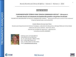 TREINAMENTOAVANÇADO
P&D Ibramed
 