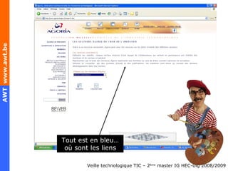 Tout est en bleu… où sont les liens 