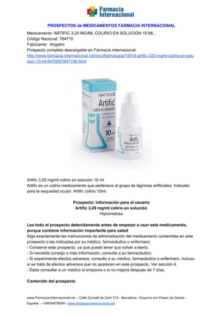 Lagrimas Artificiales Hipromelosa 0,7% Solución Oftalmica 10 mL – Farmacias  Vivas
