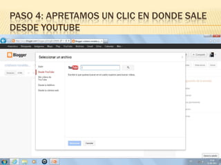 PASO 4: APRETAMOS UN CLIC EN DONDE SALE
DESDE YOUTUBE
 
