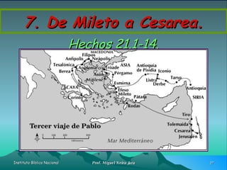 7. De Mileto a Cesarea. Hechos 21.1-14. 