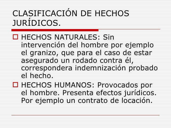 Hechos jurídicos