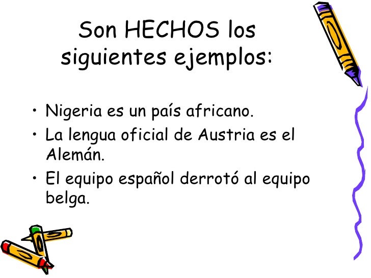 Hecho y opinión
