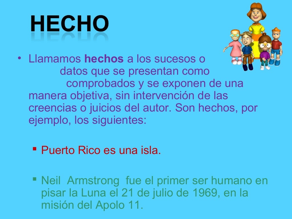 Hecho y opinión