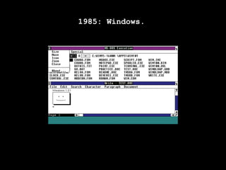 1988: The first major cyber-attack, the Morris
worm, slows down computers to the point of being
unusable—the inventor is c...