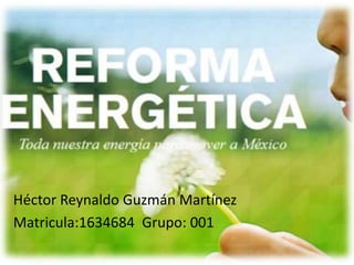 Héctor Reynaldo Guzmán Martínez 
Matricula:1634684 Grupo: 001 
 