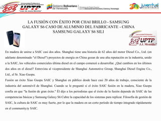 LA FUSIÓN CON ÉXITO POR CHAI BRILLO - SAMSUNG
GALAXY S6 CASO DE ALUMINIO DEL FABRICANTE - CHINA
SAMSUNG GALAXY S6 SILI
En ...
