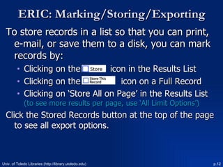 HED ERIC Database | PPT
