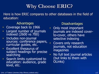 HED ERIC Database | PPT