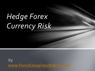 Hedge Forex
Currency Risk
www.ForexConspiracyReport.com
 