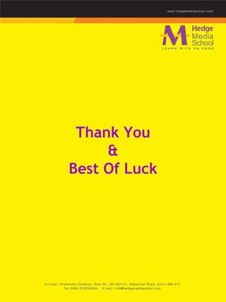 Thank You & Best Of Luck 