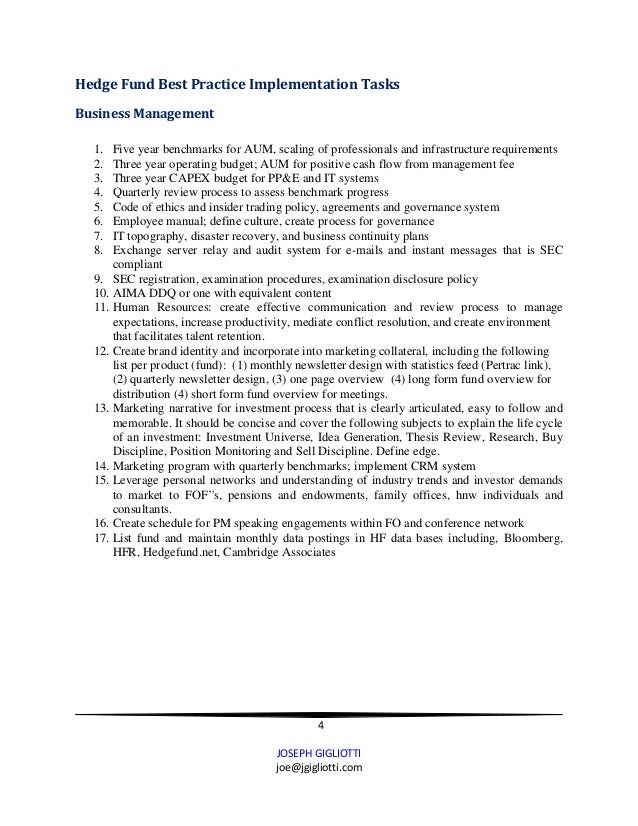 Hedge Fund Management Hedge Fund Management