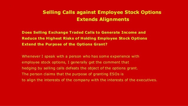 Employee stock options hedging strategies