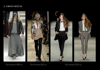 Dior Homme 2004 fw Dior Homme 2007 ss Dior Homme 2014 ss
2. CROSS SEXUAL
 
