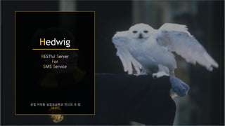 Hedwig
RESTful Server
For
SMS Service
공립 어의동 실업보습학교 전산과 크-럽
_GESCC_
 