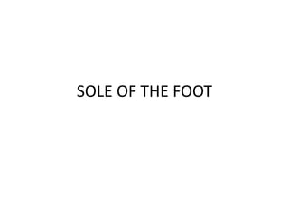 SOLE OF THE FOOT
 
