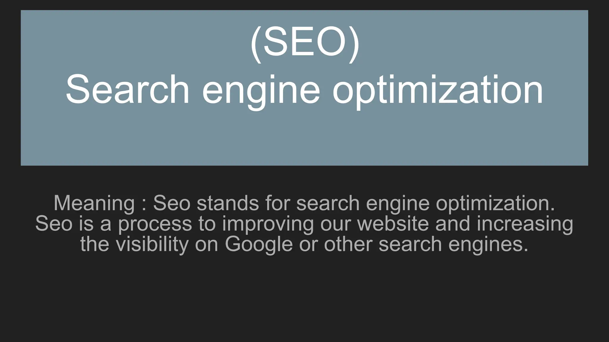 Basic search engine optimization information | PPTX | Search | Internet