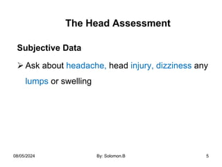 Head Schema HEENT.ppt nursing health assessment for nurse or | PPT