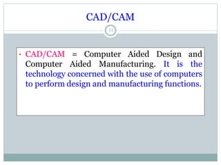 CAD/CAM -PPT UNIT NO-I | PDF