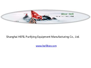 Shanghai HEFIL Purifying Equipment Manufacturing Co., Ltd.
www.hefilter.com
 