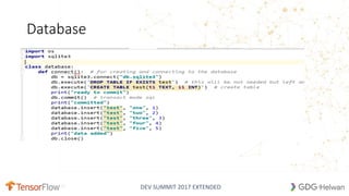 DEV SUMMIT 2017 EXTENDED
Database
26
 