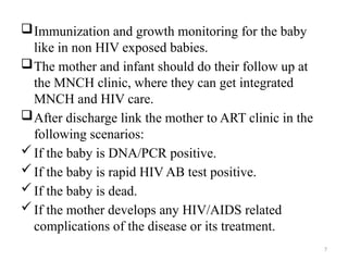 Comprehensive Care and Management of HIV Exposed Infants | PPTX