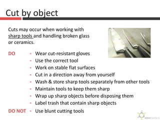 Sharp Object Cut Health and and personal safety , occupational safety | PPTX