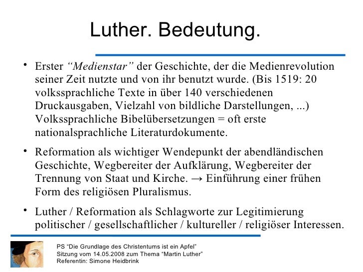 Die 10 Wichtigsten Thesen Luthers Martin Luther. Leben, Werk und kirchengeschichtliche Relevanz.