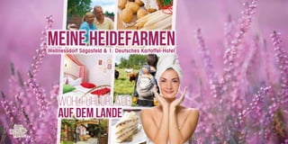 MEINE HEIDEFARMEN 
Wellnessdorf Sagasfeld & 1. Deutsches Kartoffel-Hotel 
Wohlfühlurlaub 
auf dem Lande 
100% 
Recycling-papier 
 