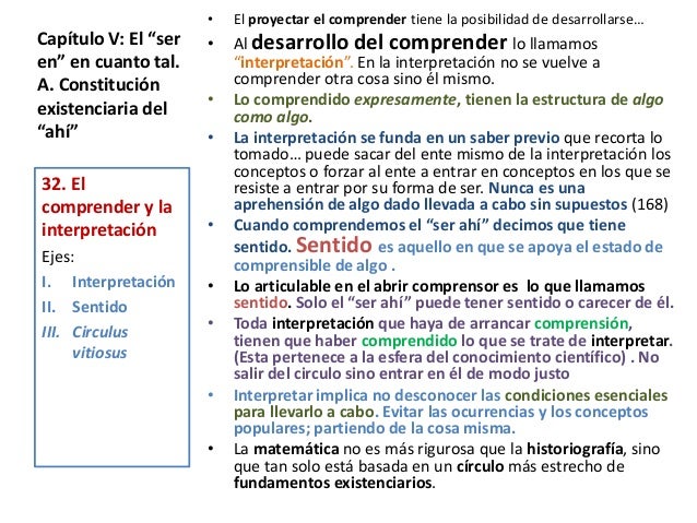 Heidegger El ser y el tiempo cap 5