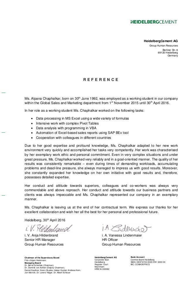 heidelberg cement work reference work reference