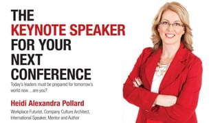 Heidi Alexandra Pollard Speaking Brochure