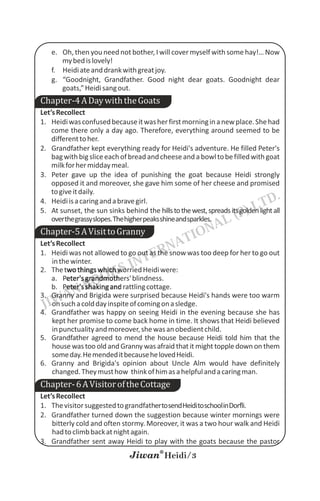Heidi answer key | PDF