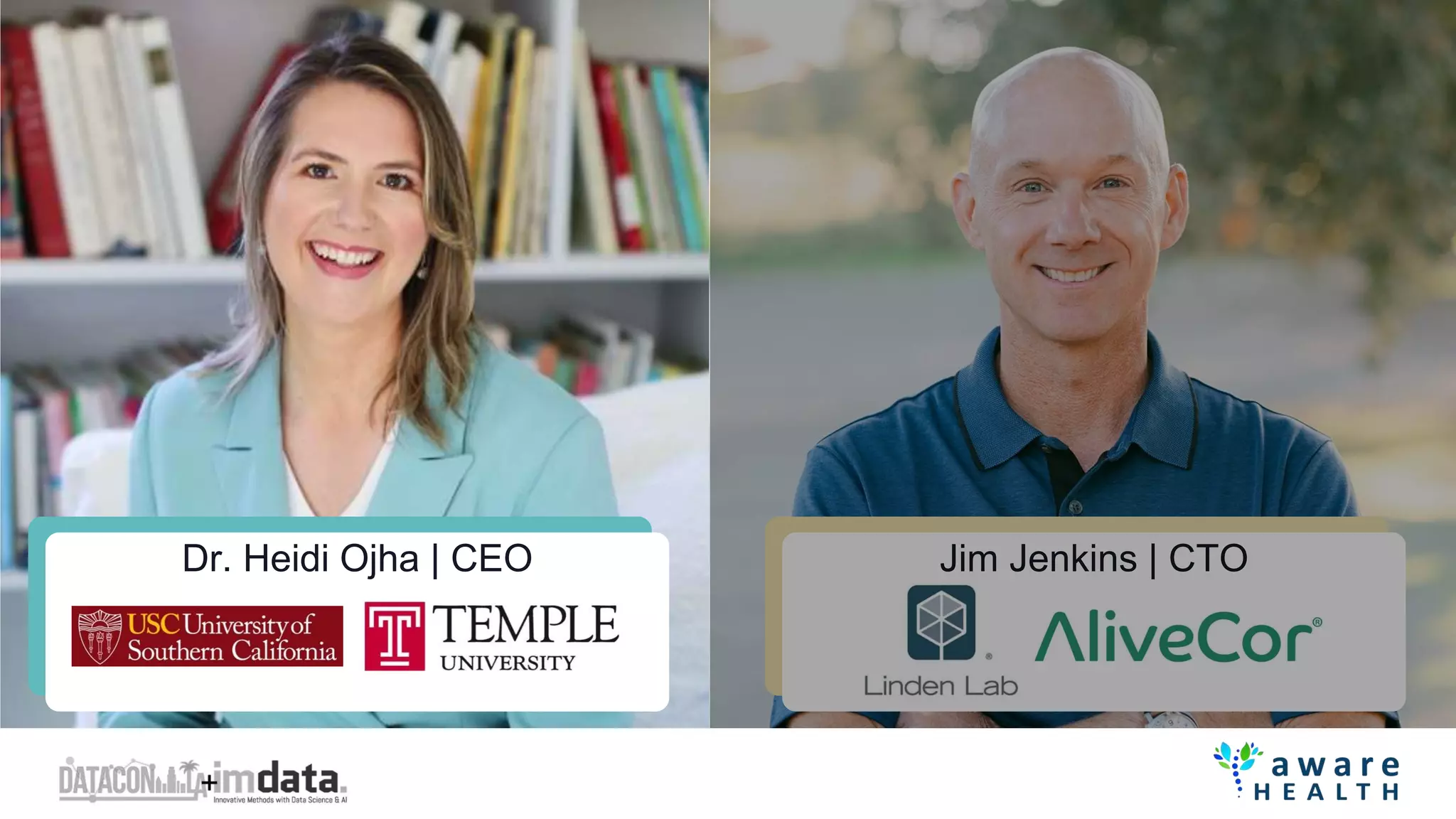 Dr. Heidi Ojha | CEO Jim Jenkins | CTO
 