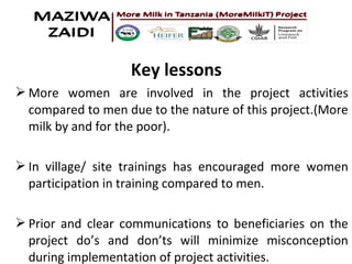 Heifer International MoreMilkiT progress report