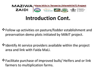 Heifer International MoreMilkiT progress report